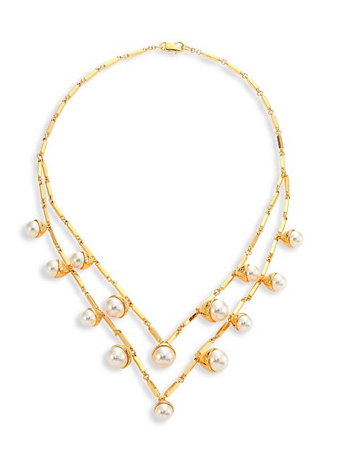 Tory Burch - Faux-Pearl Bud Multi-Strand Necklace