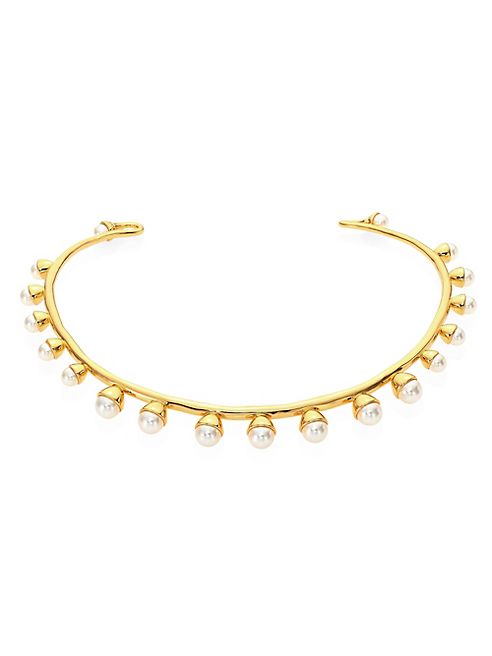 Tory Burch - Faux-Pearl Bud Collar Necklace