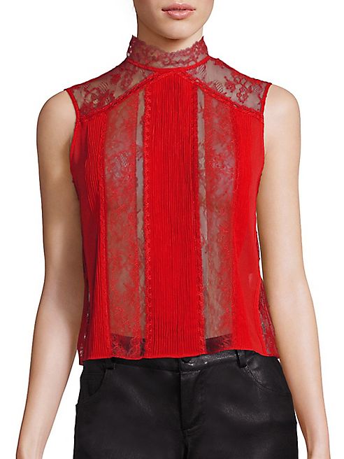 Alice + Olivia - Jannette Lace Panel Top