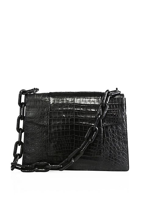 Nancy Gonzalez - Large Crocodile Chain Flap Shoulder Bag