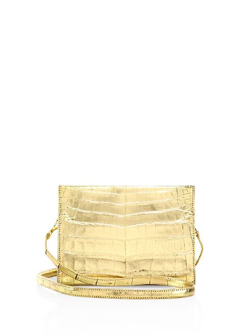 Nancy Gonzalez - Small Metallic Crocodile Clutch