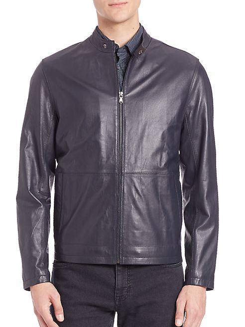 Saks Fifth Avenue Collection - Zipper Leather Jacket