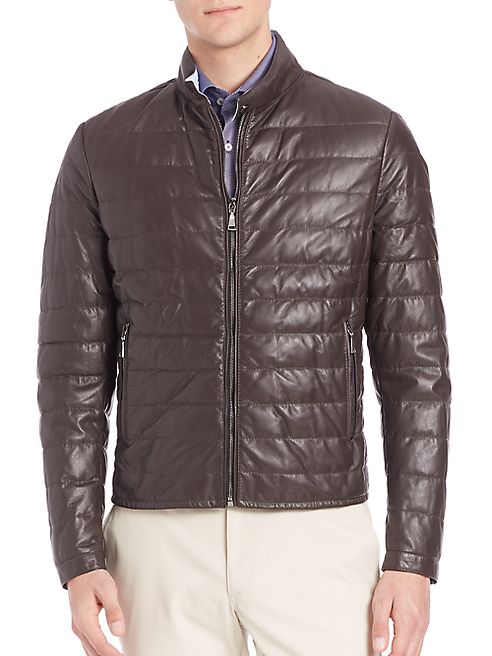 Saks Fifth Avenue Collection - Quilted Leather Jacket