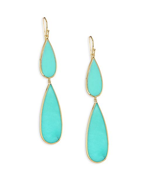 IPPOLITA - Turquoise & 18K Gold Double Teardrop Earrings