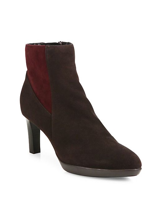 Aquatalia - Debra Colorblock Suede Booties