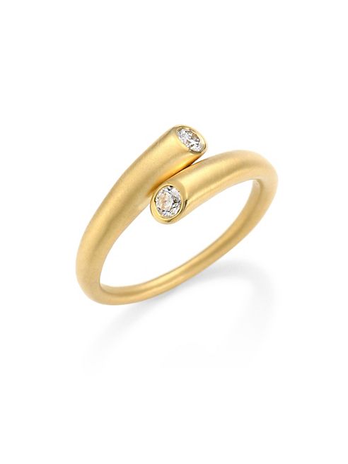 Carelle - Whirl Diamond & 18K Yellow Gold Bypass Ring