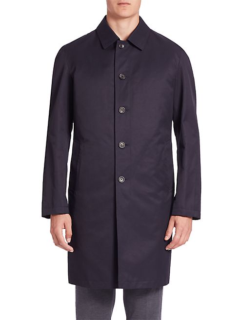 Saks Fifth Avenue Collection - Solid Long Sleeves Trench Coat