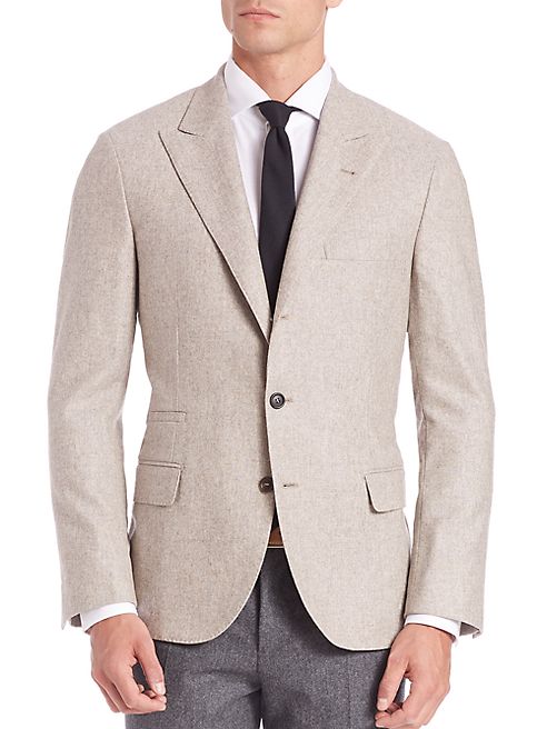 Brunello Cucinelli - Wool & Silk Peak Lapel Jacket