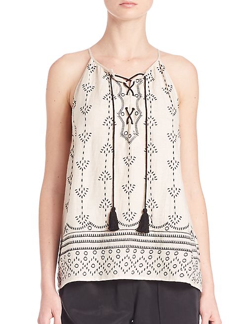 Joie - Gough Geometric Embroidered Tank