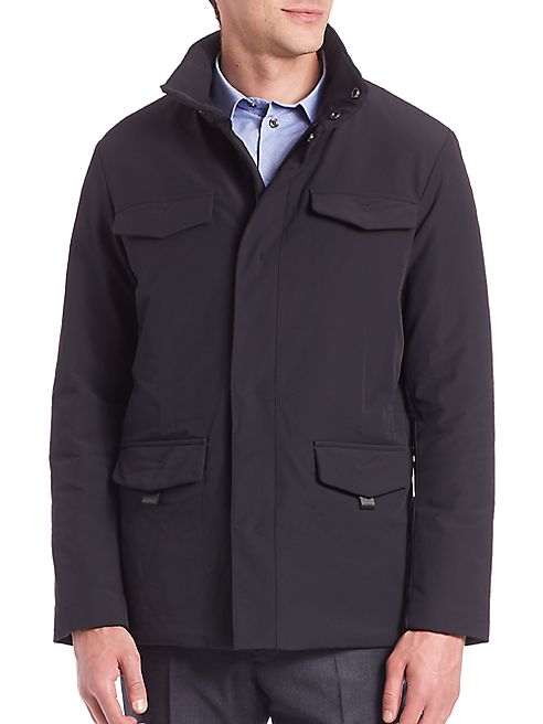 Armani Collezioni - Microfiber Hooded Field Jacket