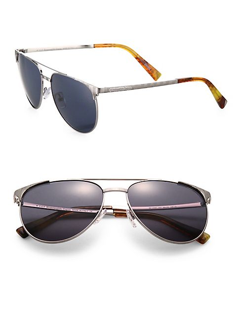 Ermenegildo Zegna - 58MM Chevron Aviator Sunglasses