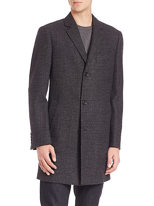 Saks Fifth Avenue Collection - Plaid Wool Coat