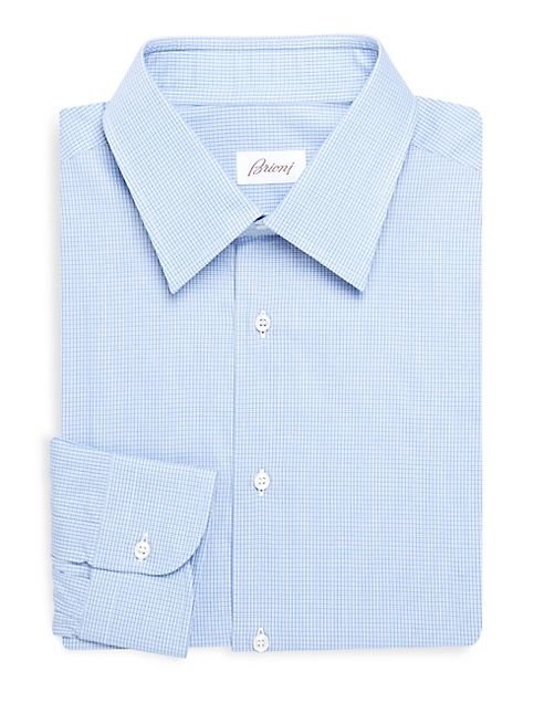 Brioni - Regular Fit Checkered Dress Shirt