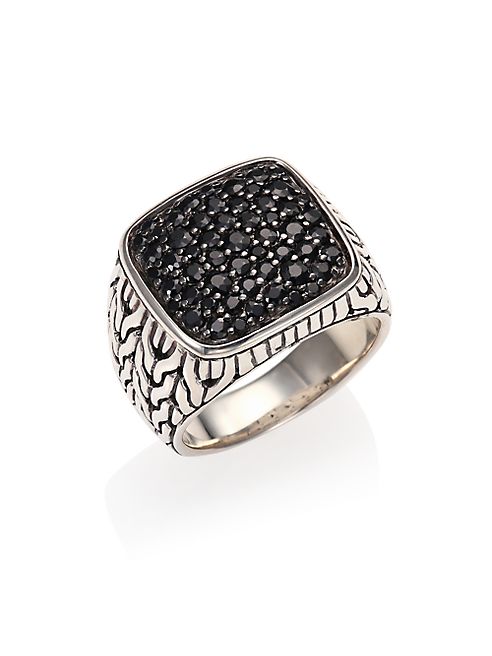 John Hardy - Sterling Silver & Black Sapphire Ring