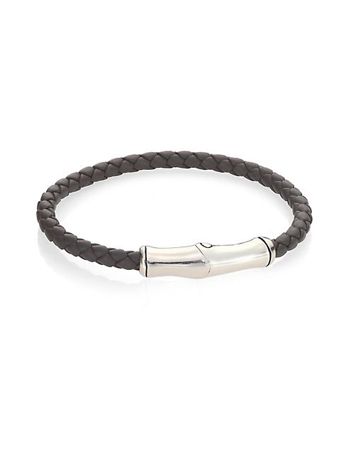 John Hardy - Bamboo Collection Leather & Sterling Silver Bracelet