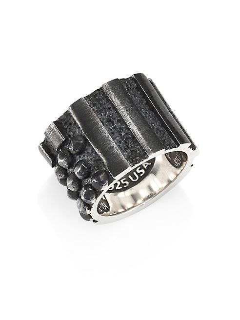 King Baby Studio - Sterling Silver Riveted Flag Ring