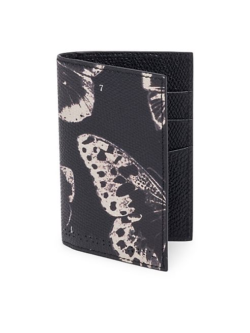 Alexander McQueen - Butterfly-Printed   Leather Pocket Organizer