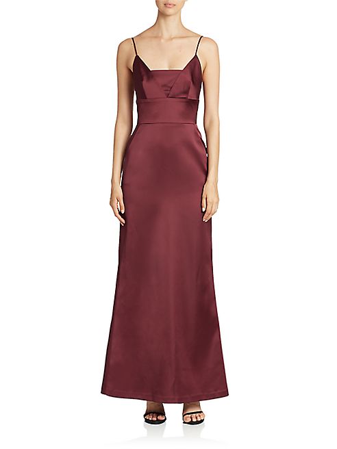 Bailey 44 - Satin Spaghetti Gown