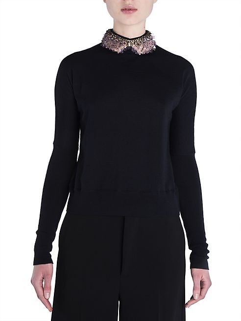 Marni - Sequined Collar Sweater