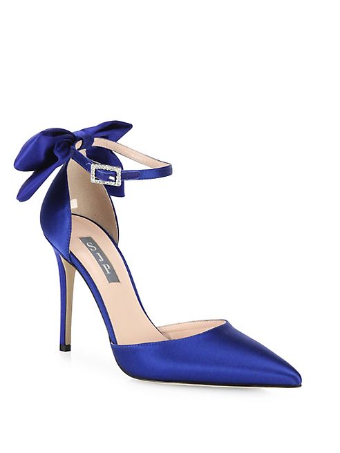 SJP by Sarah Jessica Parker - Trance Satin Point Toe Bow Pumps