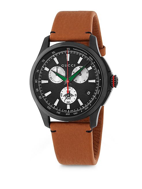 Gucci - Leather Strap Quartz Watch