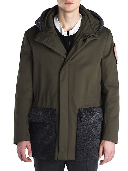 Fendi - Cotton Twill Padded Fur Trimmed Parka