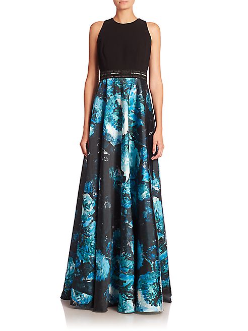 Carmen Marc Valvo - Embellished A-Line Gown