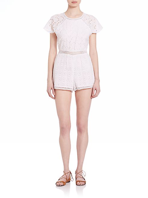 Tularosa - Brynn Crochet Short Jumpsuit