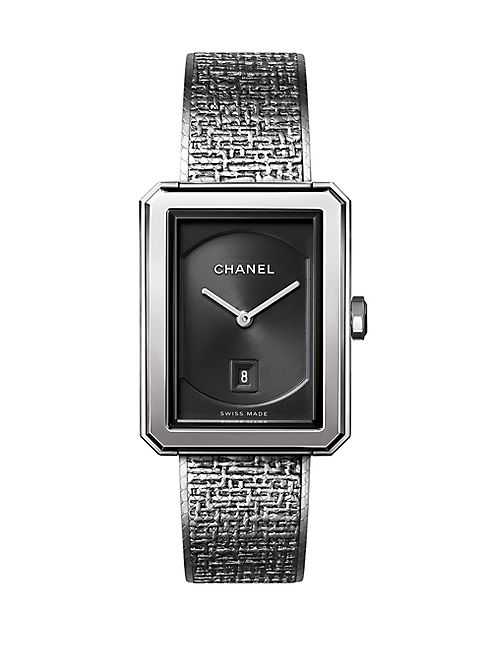 CHANEL - BOY•FRIEND Tweed Medium Stainless Steel Bracelet Watch