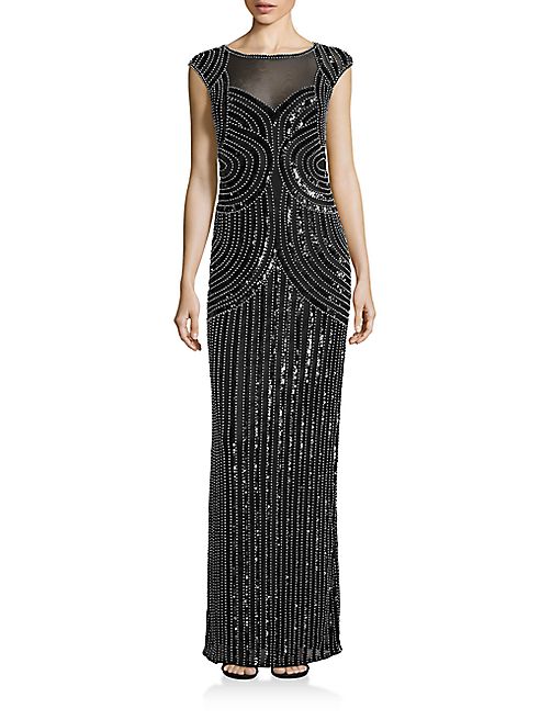 Parker Black - Jennifer Embellished Illusion Gown