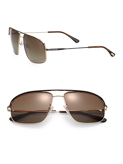 Tom Ford Eyewear - Justin 60MM Navigator Sunglasses