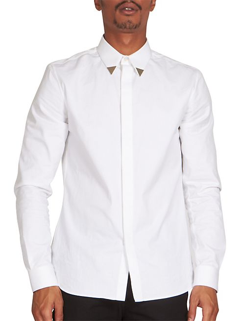 Givenchy - Metal Tipped Contemporary Fit Button-Down Shirt