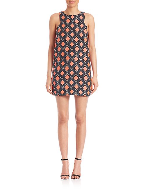 MILLY - Angular Diamond Jacquard Dress