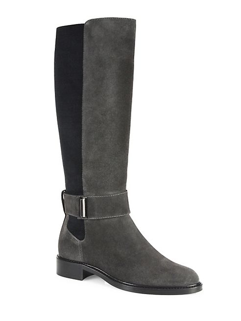 Aquatalia - Giada Suede Flat Riding Boots