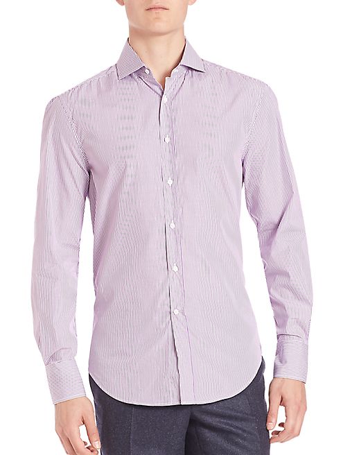 Brunello Cucinelli - Striped Twill Shirt