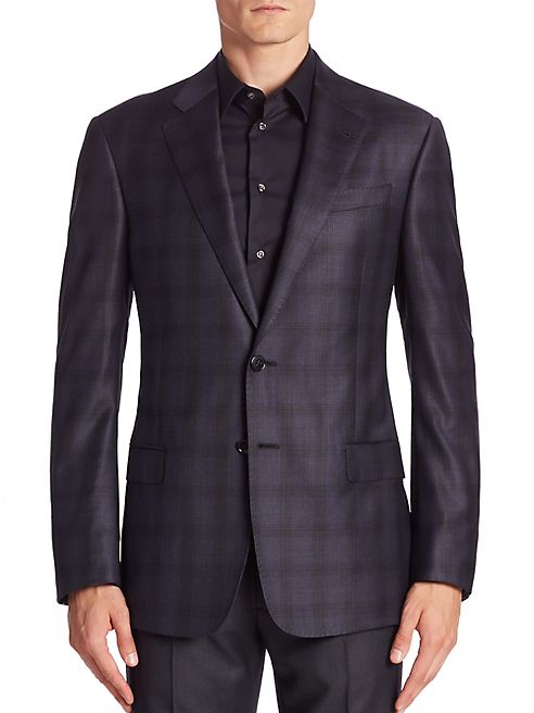 Giorgio Armani - Soft Model Slate Check Sport Coat