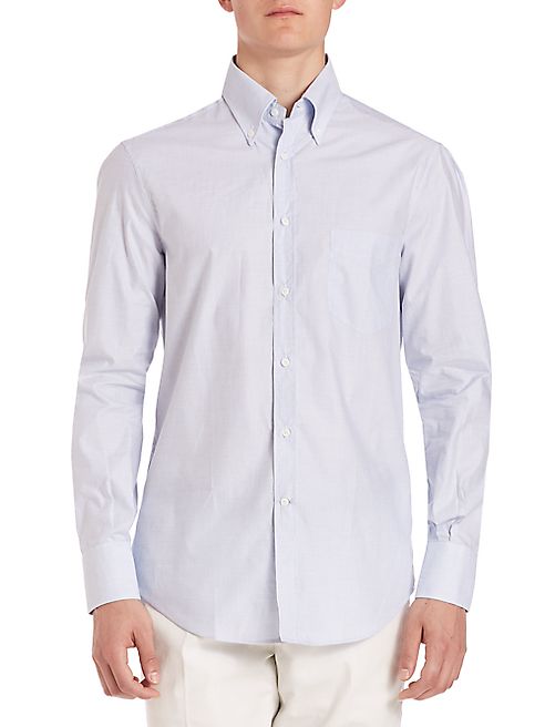 Brunello Cucinelli - Button-Down Micro Check Shirt