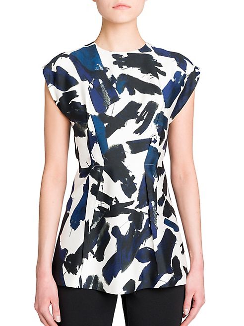 Jil Sander - Cap-Sleeve Printed Tunic