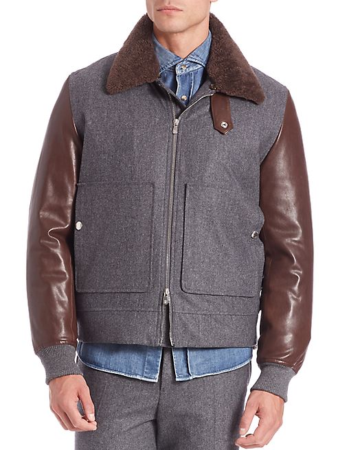 Brunello Cucinelli - Zip-Front Fur Collar Jacket