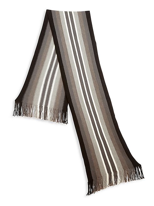 Saks Fifth Avenue Collection - Striped Wool Blend Scarf