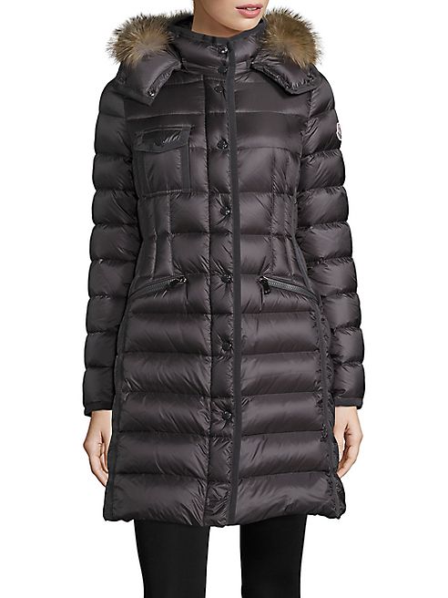 Moncler - Hermifur Fox Fur-Trimmed Puffer Coat