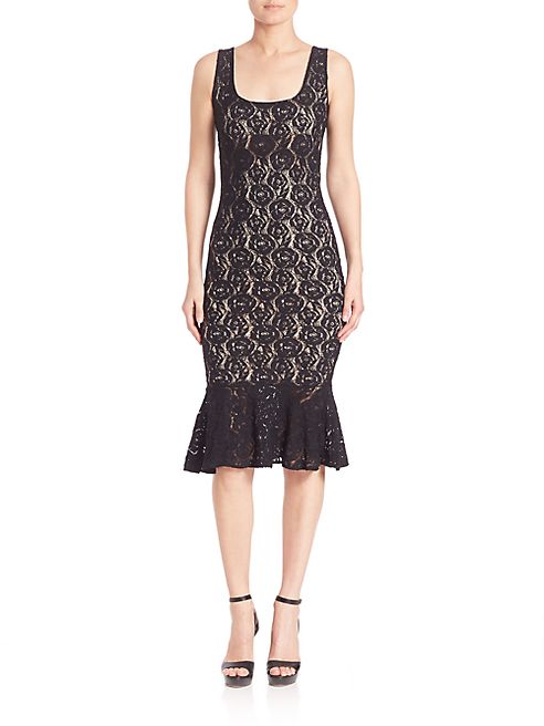 Fuzzi - Rose Lace Trumpet Dress