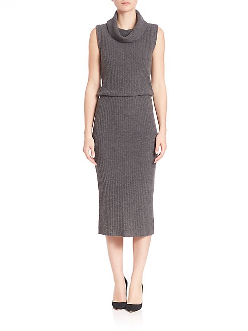 Alice + Olivia - Arra Ribbed Cashmere & Wool Blend Dress