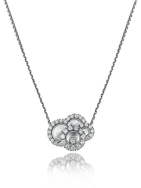 Chopard - Happy Dreams Diamond, Mother-Of-Pearl & 18K White Gold Pendant Necklace