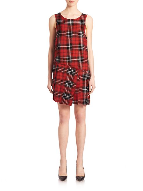 R13 - Asymmetrical Plaid Dress