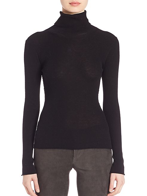 Alice + Olivia - Roberta Ribbed Cutout Silk Blend Sweater