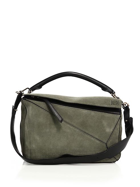 LOEWE - Puzzle Small Suede Shoulder Bag