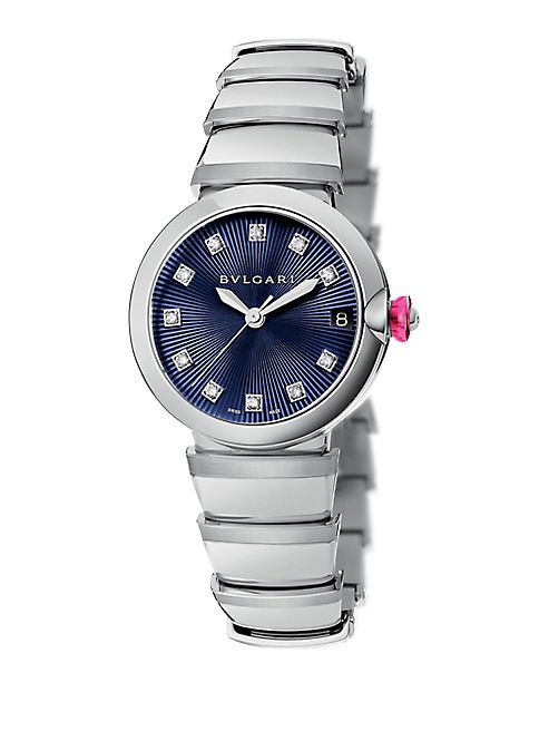 BVLGARI - Lvcea Diamond & Stainless Steel Bracelet Watch