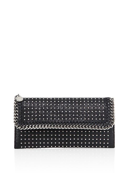 Stella McCartney - Studded Faux-Leather Continental Flap Wallet