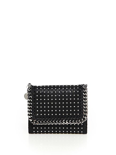 Stella McCartney - Small Studded Faux-Leather Flap Wallet